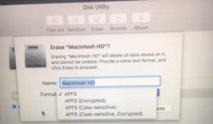 How should internal hd for mac be formatted with sierra free
